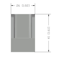 50-211-1 MODULAR SOLUTIONS HANDLE<br>120 PULL HANDLE BLACK